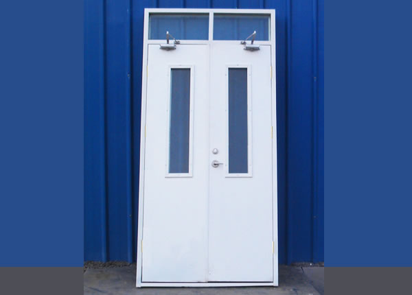 7.1A類鋼質雙扇帶玻璃帶亮窗防火門（乙級）