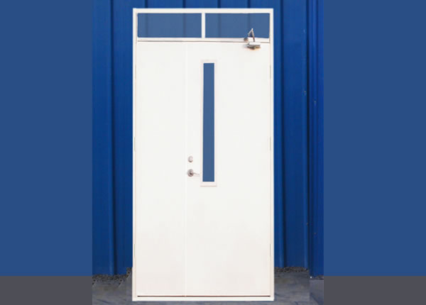 7.2A類鋼質雙扇帶玻璃帶亮窗防火門（乙級子母式）